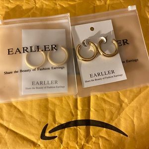 EARLLER Thick Chunky Open Hoops